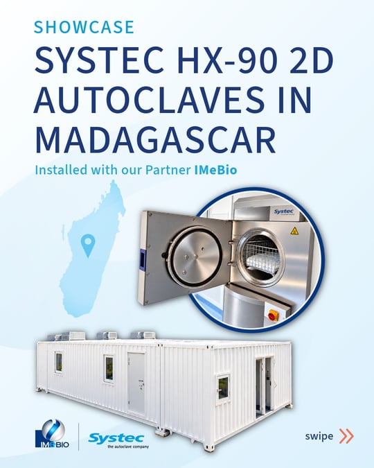Autoclaves Systec à double porte intégrés dans des laboratoires BSL-3