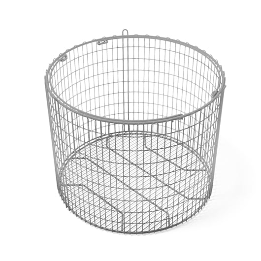 Accessoires pour autoclaves sur pieds : cuves en acier inoxydable et paniers de chargement