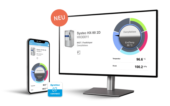 Logiciel Systec Connect : surveillance des autoclaves sur smartphone, tablette et PC