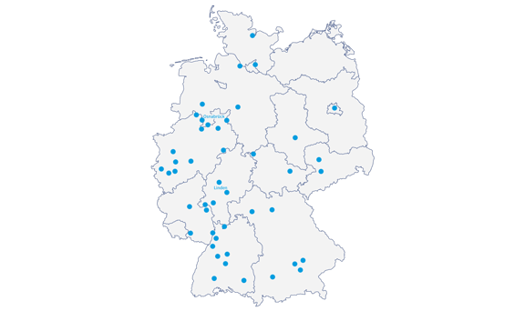 Sites de vente et de service Systec en Allemagne